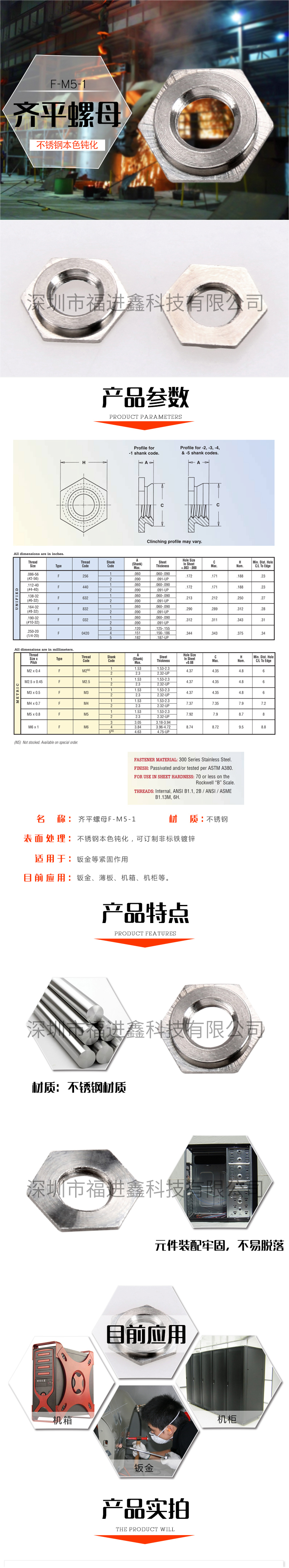 齊平螺母